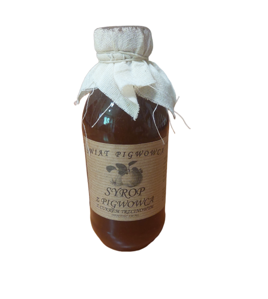 SYROP Z PIGWOWCA JAPOŃSKIEGO Z CUKREM TRZCINOWYM330 ml 