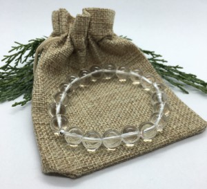 Bransoletka - kryształ górski (kulka 10mm)