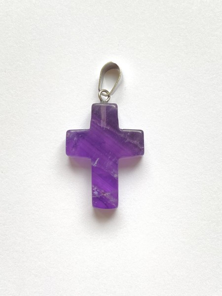 Krzyżyk 2,5 cm Ametyst