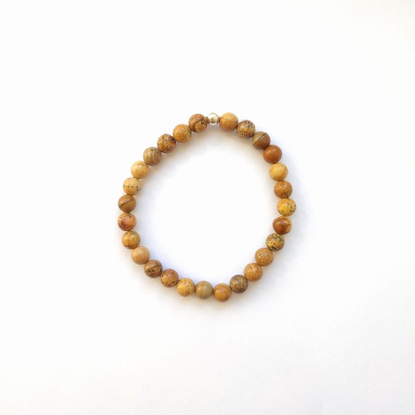 Jaspis brązowy-bransoletka (kulka 6mm)