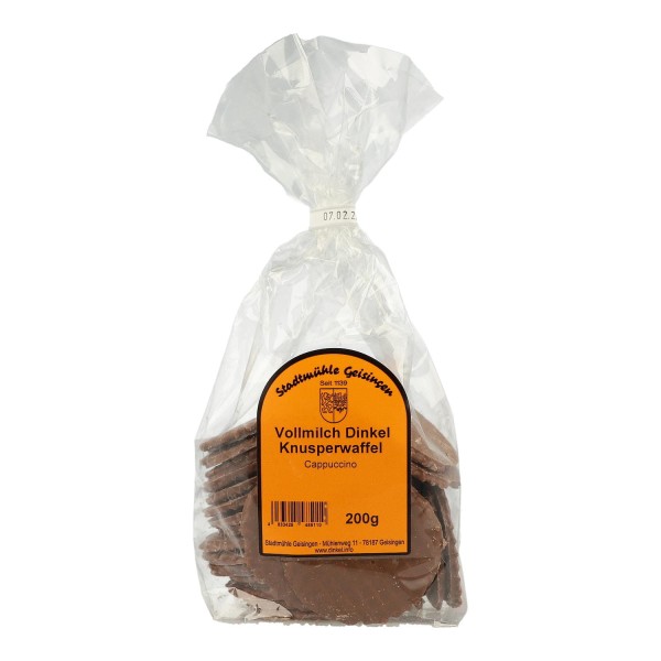 Geisingen Wafle orkiszowe w czekoladzie o smaku cappuccino 150g