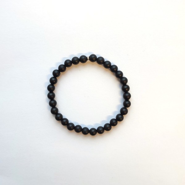 Bransoletka - onyks matowy (kulka 6mm)