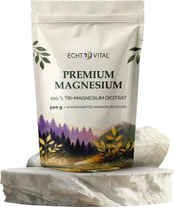 Magnez  - cytrynian magnezu proszek 500g Echt Vital