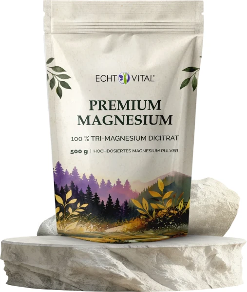 Magnez  - cytrynian magnezu proszek 500g Echt Vital