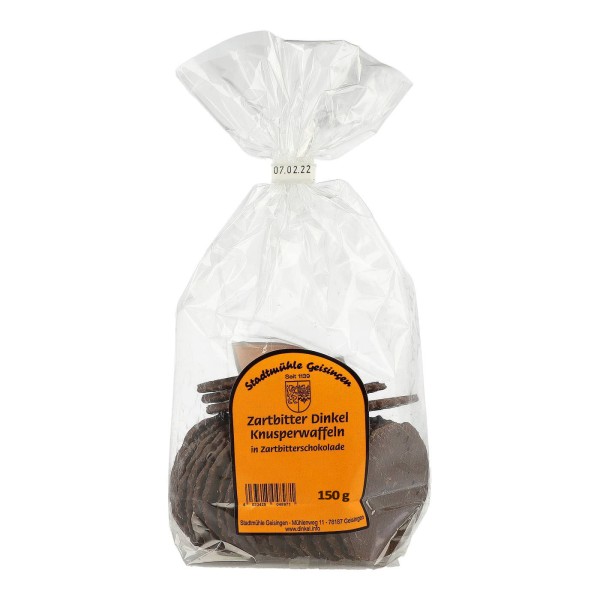 Chrupiące wafle ciemna czekolada 150g