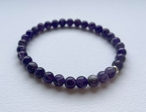 Ametyst bransoletka kulka 6mm