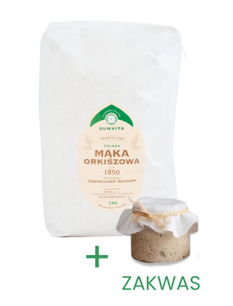 SUNVITA Mąka orkiszowa 1850 5kg Z ZAKWASEM