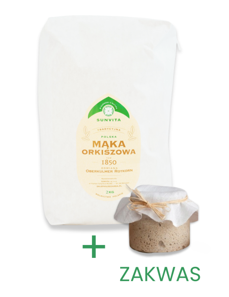 SUNVITA Mąka orkiszowa 1850 2kg Z ZAKWASEM