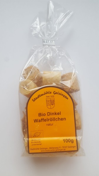 RURKI WAFLOWE ORKISZOWE BIO 100g